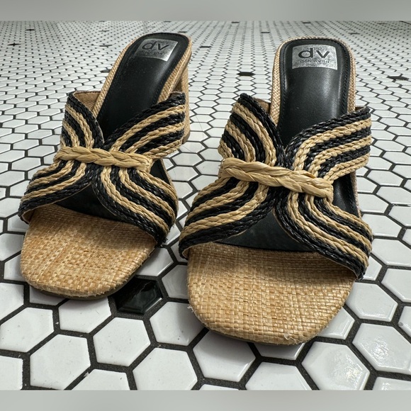 DV dolce vita haady straw heeled sandal size 8 - Picture 1 of 8